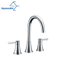 Aquacubic Widespread 3-hole Health Brass Body Bathroom Basin Faucet